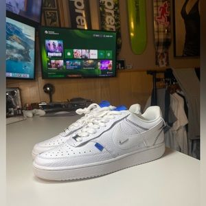 Nike Court Vision Low SE 'White Metallic Silver' Sneakers Women's DD1648-100